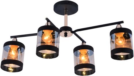 Декоративна люстра VALESO V DА5073/4B Black+Gold на 4 плафони