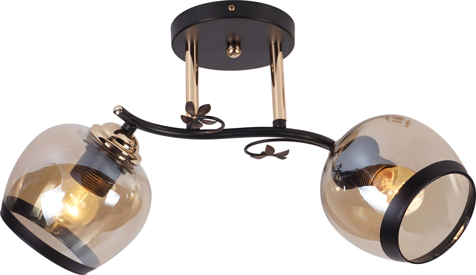 Люстра художня IS DA5142B/2 Black+Gold з двома плафонами Люстра художня IS DA5142B/2 Black+Gold з двома плафонами