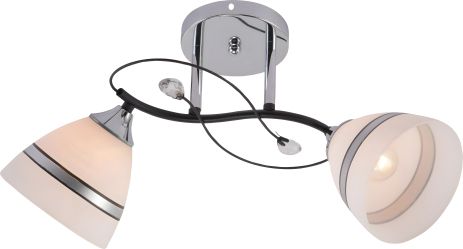 Стильна люстра V MH32099/2 Black+Chrome на 2 плафони