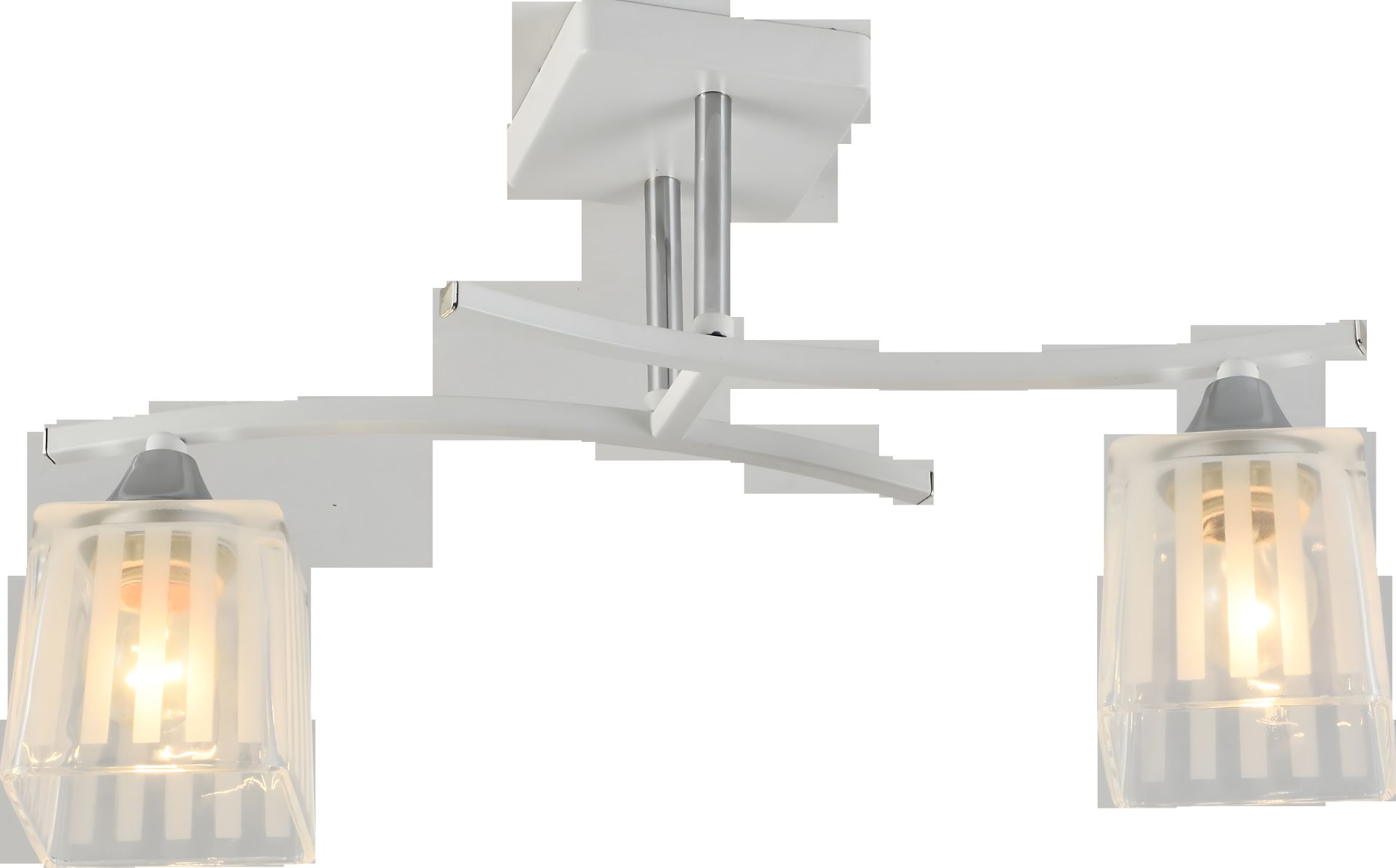 Люстра декоративна INTEREES IS XA1394/2 White+Chrome на 2 плафонів Люстра декоративна INTEREES IS XA1394/2 White+Chrome на 2 плафонів