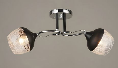 Декоративное осветительное устройство VALESO V W3025/2 Chrome Black с 2 плафонами