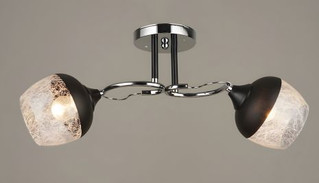 Люстра декоративна VALESO V W3025/2 Chrome+Black на 2 плафона