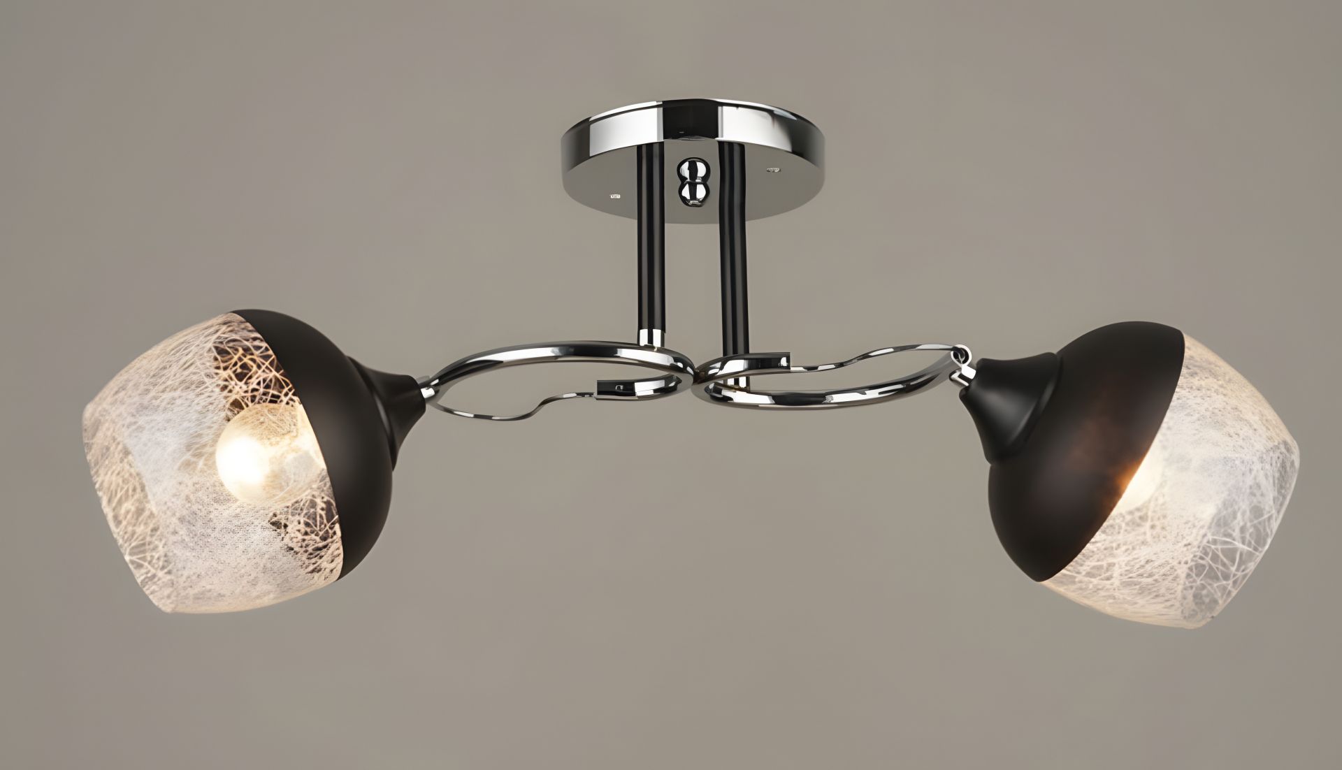 Декоративное осветительное устройство VALESO V W3025/2 Chrome Black с 2 плафонами Декоративное осветительное устройство VALESO V W3025/2 Chrome Black с 2 плафонами