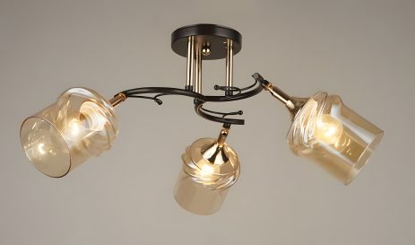 Декоративна люстра VALESO V W3006/3, Black+Gold, на 3 плафона Декоративна люстра VALESO V W3006/3, Black+Gold, на 3 плафона