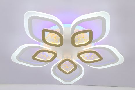 Світлодіодна люстра VALESO V K29133-5+1 WT+GD з пультом