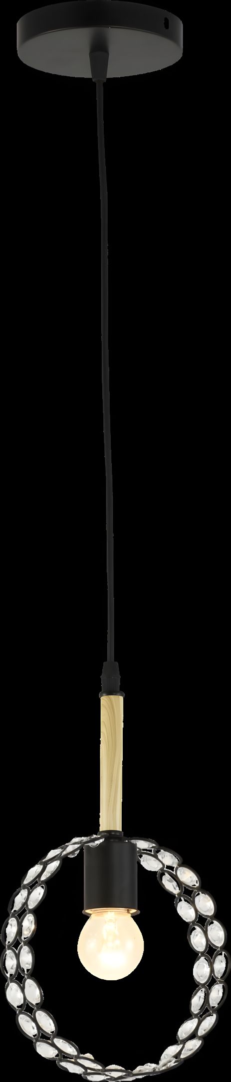 Подвесная люстра Valeso V xa1414b/1p Black+Wood