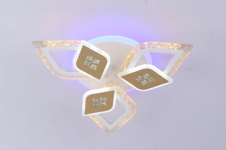Люстра світлодіодна з пультом V K39939-3+3+1 WT+gold