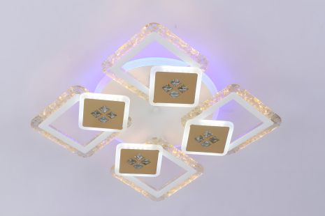 Світлодіодна люстра VALESO V K39940-4+4+1 WT+gold з пультом