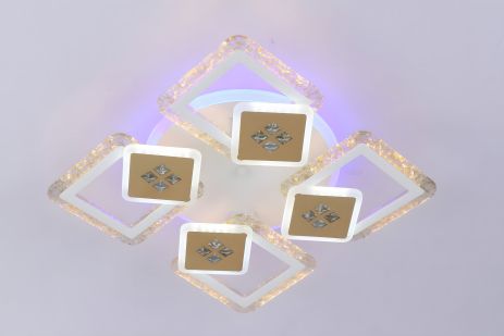 Світлодіодна люстра VALESO V K39940-4+4+1 WT+gold з пультом