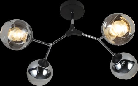 Люстра декоративная VALESO V XA1427/4 Black+Chrome на 4 плафона