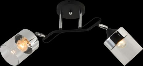 Декоративна люстра V XA1434B/2 Black+Chrome на 2 плафона