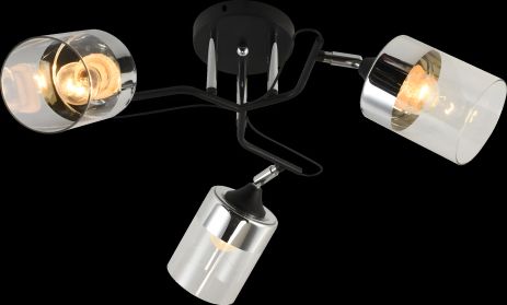 Декоративна люстра V XA1434B/3 Black+Chrome на 3 плафона Декоративна люстра V XA1434B/3 Black+Chrome на 3 плафона