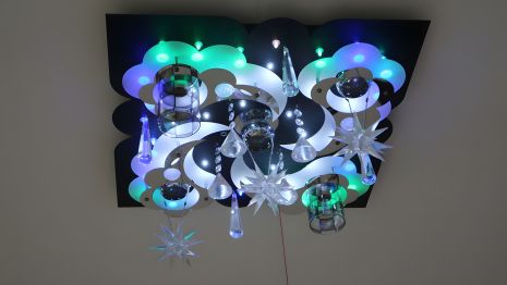 Люстра "космос" на 5 лампочок з підсвіткою VALESO V 70033-2+3А-500