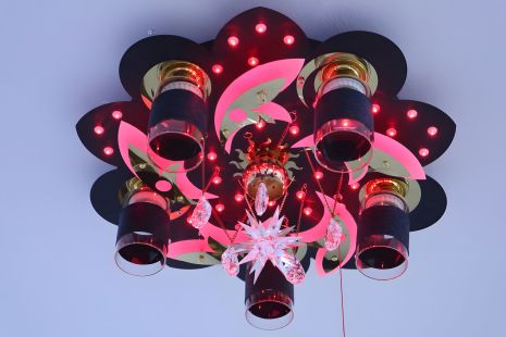 ¶Люстра "космос" на 7 лампочек с подсветкой VALESO V 70118А-6+1-600