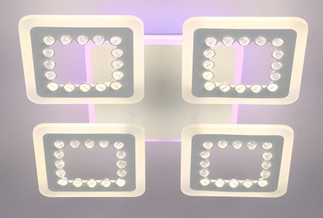 Стильная акриловая светодиодная люстра VALESO V K39870-4small 1 с пультом