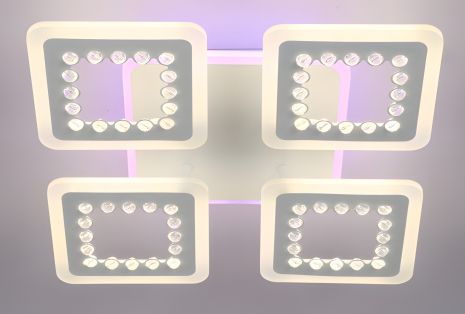 Стильная акриловая светодиодная люстра VALESO V K39870-4small 1 с пультом