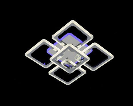 Акрилова світлодіодна люстра VALESO V 3201-4+1C CR з пультом