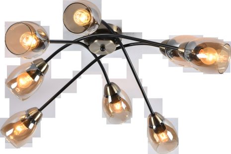 Декоративная люстра VALESO V XA1267/8 Bleck bronze на 8 плафонов Декоративная люстра VALESO V XA1267/8 Bleck bronze на 8 плафонов