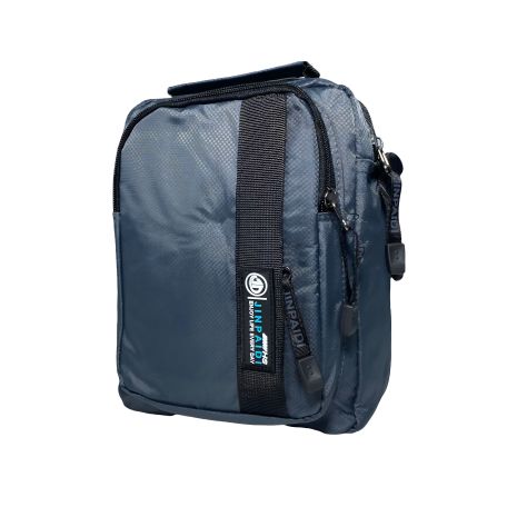 Стильна тканинна сумка через плече, водовідштовхуюча, темно-сірий колір