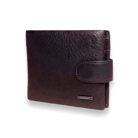 Кожаный мужской кошелек с магнитной застежкой, цвет коричневый Кожаный мужской кошелек с магнитной застежкой, цвет коричневый
