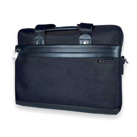 Мужская сумка для ноутбука, 1 отдел, 2 фронтальных кармана, карман-органайзер, черная