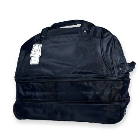 Черная дорожная сумка на колесах, с расширением, 1 отдел, 100 л Черная дорожная сумка на колесах, с расширением, 1 отдел, 100 л