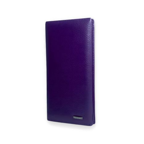 Фіолетовий жіночий гаманець зі шкіри