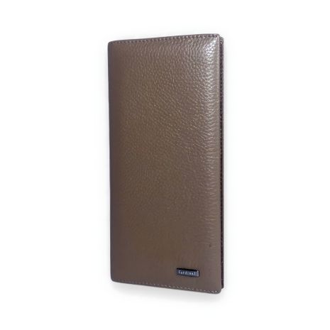 Жіночий стильний гаманець, шкіряний, коричневий, з 3 відділеннями для купюр