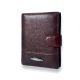 Мужской кожаный кошелек, кримсон, два отдела для купюр