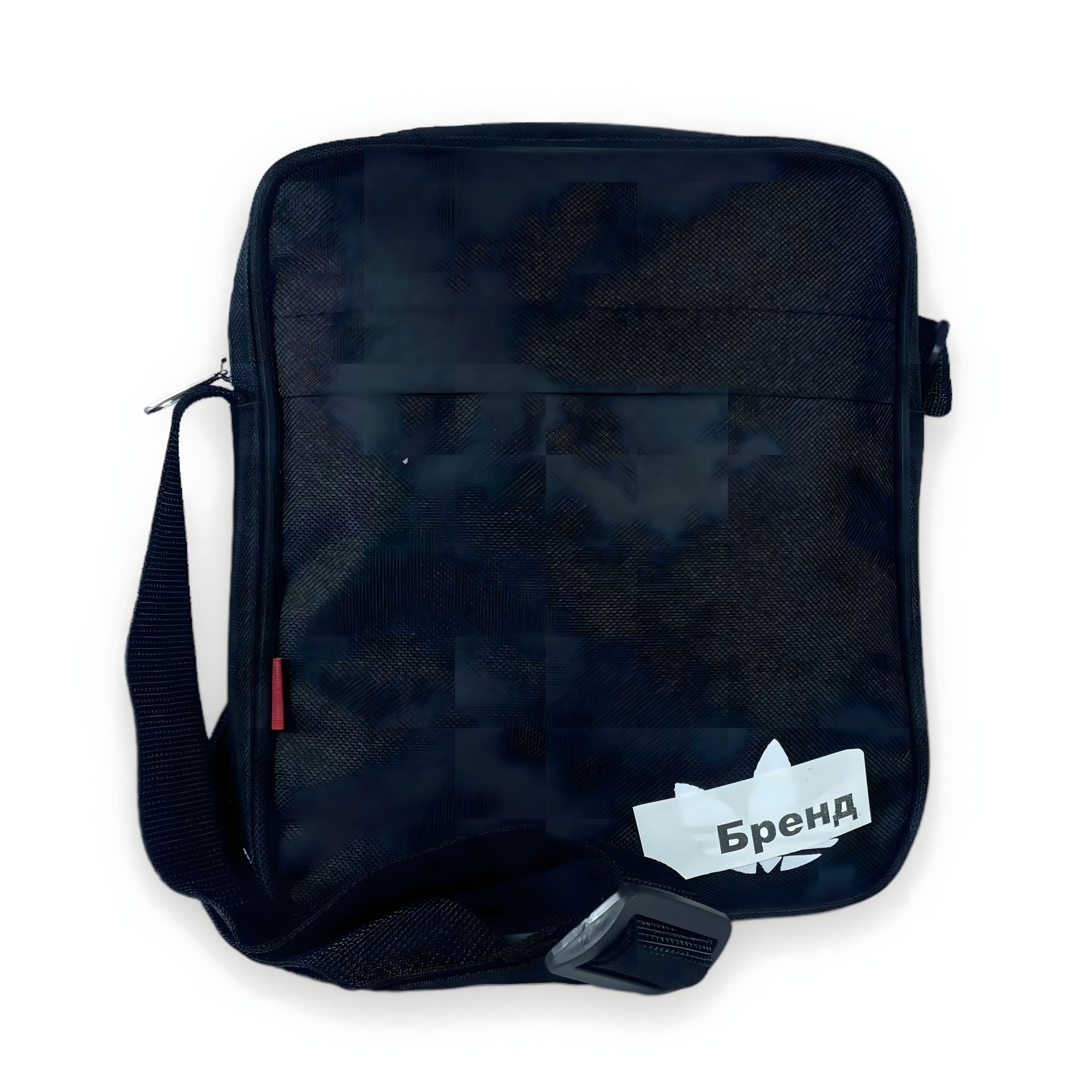 Черная спортивная сумка через плечо для мужчин, одно отделение, принт 1 Черная спортивная сумка через плечо для мужчин, одно отделение, принт 1