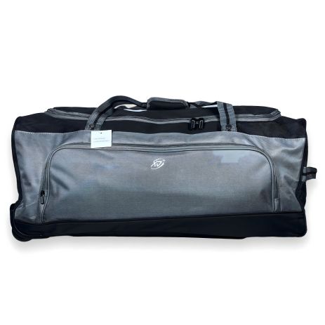 Дорожная сумка на колесах, черный/серый, 92 л