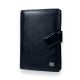 Стильний шкіряний чоловічий гаманець з відділеннями для документів, чорний Стильний шкіряний чоловічий гаманець з відділеннями для документів, чорний