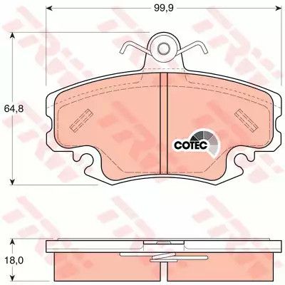 Гальмівні колодки Renault Clio/Clio van/Express/Express Pick Up/Extra/Megane/Megane Cabrio/