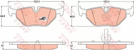 Гальмівні колодки BMW - Mg - Rover 316i/316i Compact/316i Coupe/316i Touring/318d/318d комп'ютер