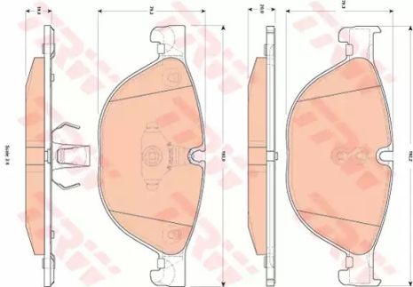 Гальмівні колодки BMW 5/6/7 F 09, TRW (GDB1838)