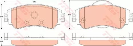 Дискові гальма Citroen C4 1,4 F 11, TRW (GDB1917)