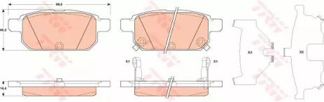 Дискові гальма Suzuki Swift/SX4/Vitara R 10, TRW (GDB3529)