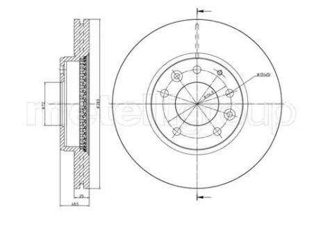 Диск тормозной передний Mazda 6 (05-08), CIFAM (800621C)