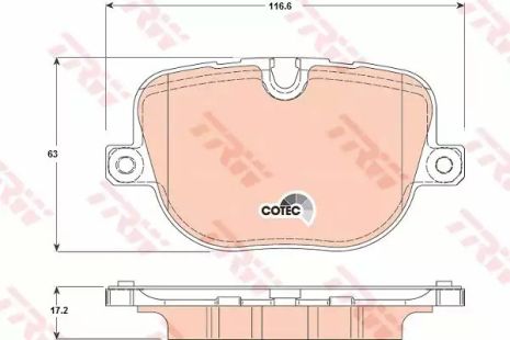 Гальмівні колодки Disk Land Rover Rangerover R 09, TRW (GDB1824)