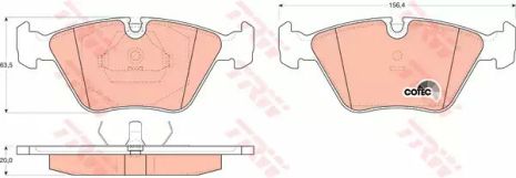 Колодки гальмівні BMW - HARTGE 518i/518i Touring/520i/520i Touring/524d/525d/525d Touring/5