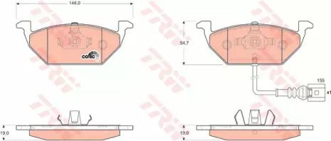 Гальмові гальмові дискові сидіння/Skoda/VW Leon/Octavia/Caddy/Golf, TRW (GDB1658)