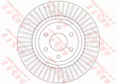 Диск гальмівний (1 шт.) NISSAN Navara/Pathefinder FD=319mm 05, TRW (DF6425)