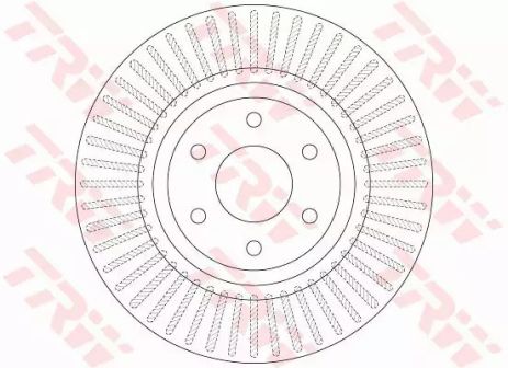 Диск тормозной (1 шт.) NISSAN Navara/Pathefinder FD=319mm 05, TRW (DF6425)