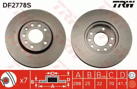 Диск гальмівний LOTUS - OPEL - SAAB - VAUXHALL Elise/Calibra/Speedster/Vectra/9-3/9-5/900/Speedster,