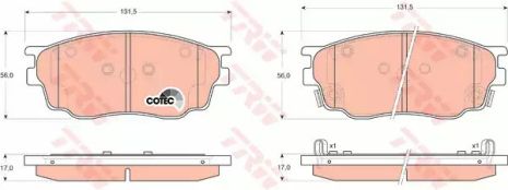 Гальмо гальмування диска Mazda 6, TRW (GDB3309)