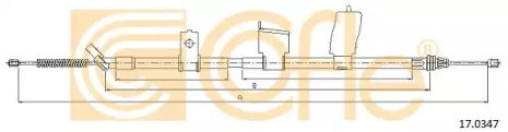 Трос ручного гальма задній KOLEOS 07- L (1760/1580), COFLE (170347)