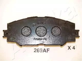 Колодки передні гальмівні Toyota RAV4 06-(139x56x17,5), ASHIKA (5002269)