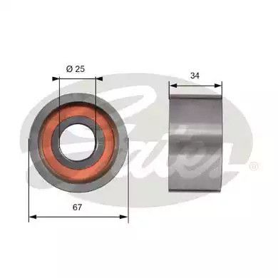 Ролик натяжной ГРМ, RENAULT GATES (T41178)