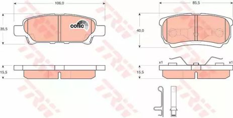 Гальмування гальмівного диска Mitsubishi Lancer/Lancer Estate/Wagon/Outlander, TRW (GDB3341)