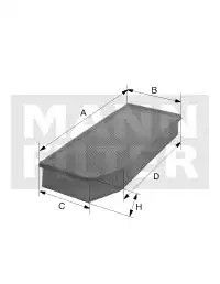 Повітряний фільтр BMW 5 (G30, G31, F90), 7 (G11/G12), X3 (G01), X4 (G02) (Mann), Mann-Filter (